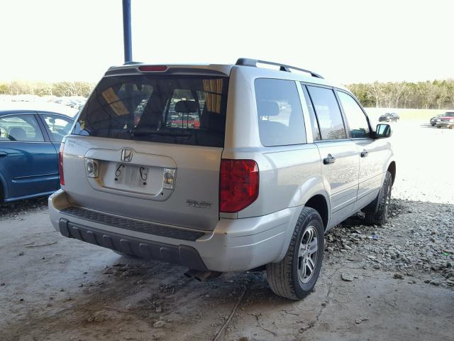 2HKYF18694H531108 - 2004 HONDA PILOT EXL SILVER photo 4