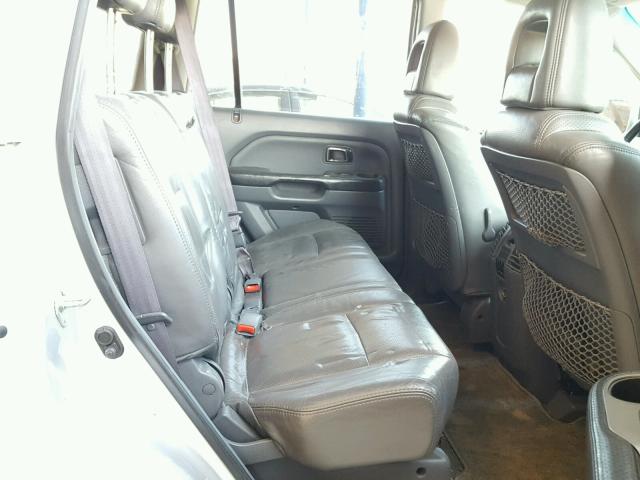 2HKYF18694H531108 - 2004 HONDA PILOT EXL SILVER photo 6