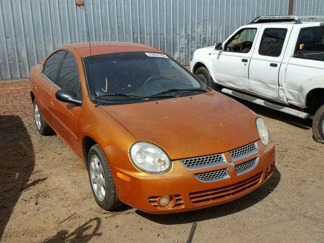 1B3ES56C35D118270 - 2005 DODGE NEON SXT ORANGE photo 1