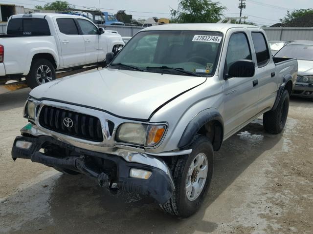 5TEGN92N74Z335937 - 2004 TOYOTA TACOMA DOU SILVER photo 2