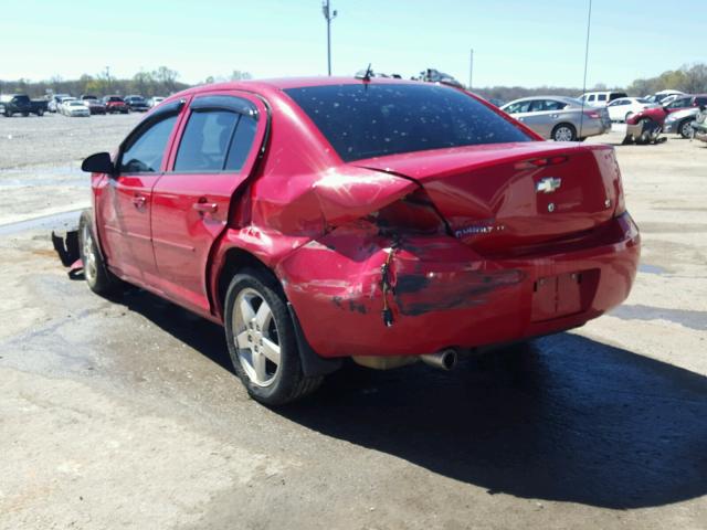 1G1AT58H397200922 - 2009 CHEVROLET COBALT LT RED photo 3