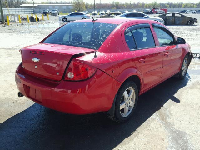 1G1AT58H397200922 - 2009 CHEVROLET COBALT LT RED photo 4