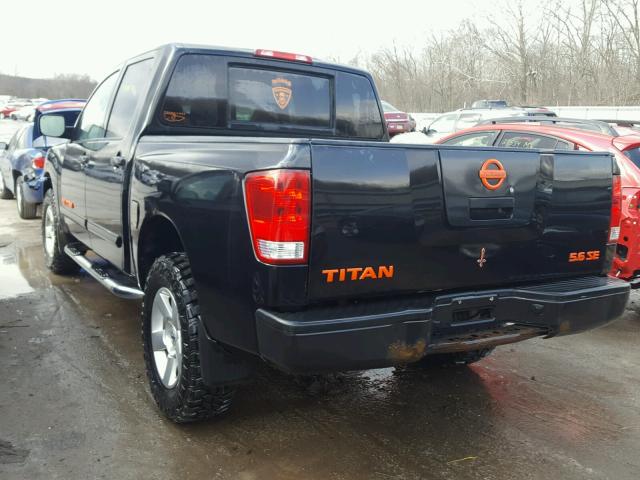 1N6AA07B26N539625 - 2006 NISSAN TITAN XE BLACK photo 3