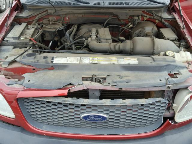 1FTZX17251NB05167 - 2001 FORD F150 RED photo 7