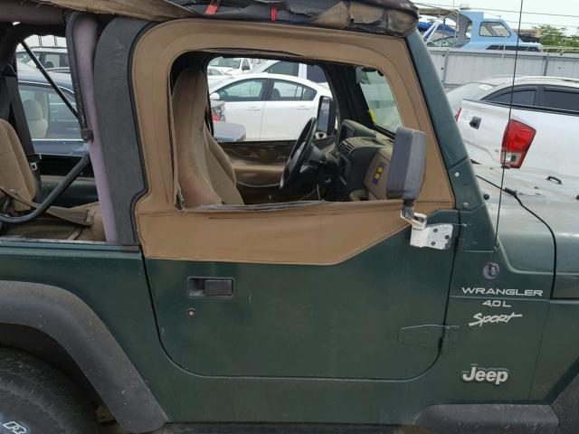 1J4FA49S11P313077 - 2001 JEEP WRANGLER / GREEN photo 5