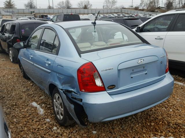 KMHCN46CX9U288103 - 2009 HYUNDAI ACCENT GLS BLUE photo 3