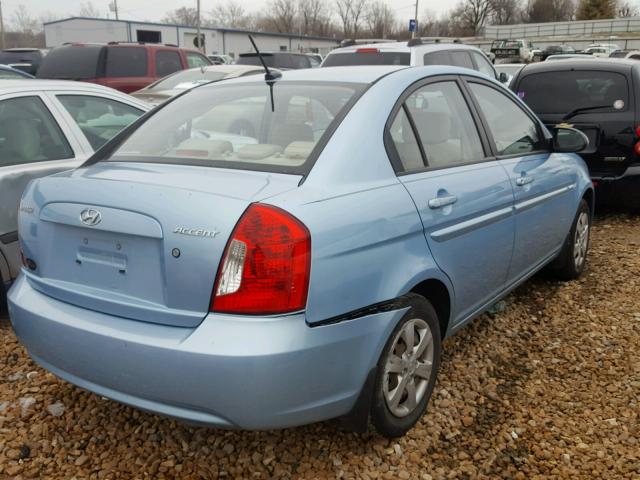 KMHCN46CX9U288103 - 2009 HYUNDAI ACCENT GLS BLUE photo 4