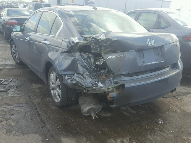 5KBCP368X9B001938 - 2009 HONDA ACCORD EXL GRAY photo 3