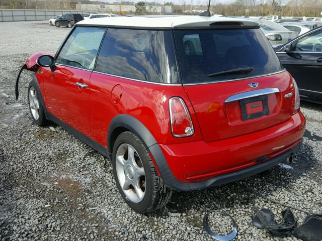 WMWRC33515TK63351 - 2005 MINI COOPER RED photo 3