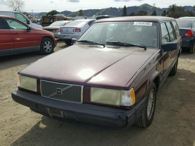 YV1JW8838P1082333 - 1993 VOLVO 940 BURGUNDY photo 2