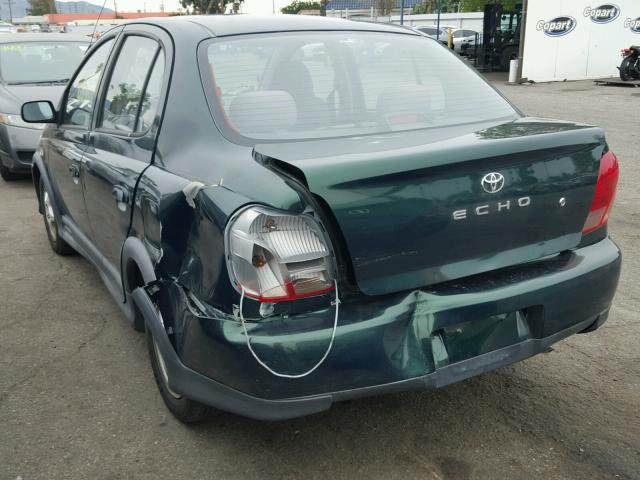 JTDBT1231Y0041116 - 2000 TOYOTA ECHO GREEN photo 3