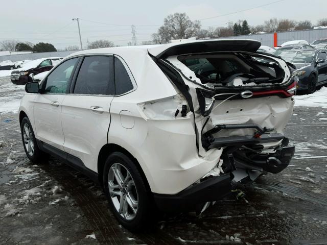 2FMTK4K82FBB31225 - 2015 FORD EDGE TITAN WHITE photo 3