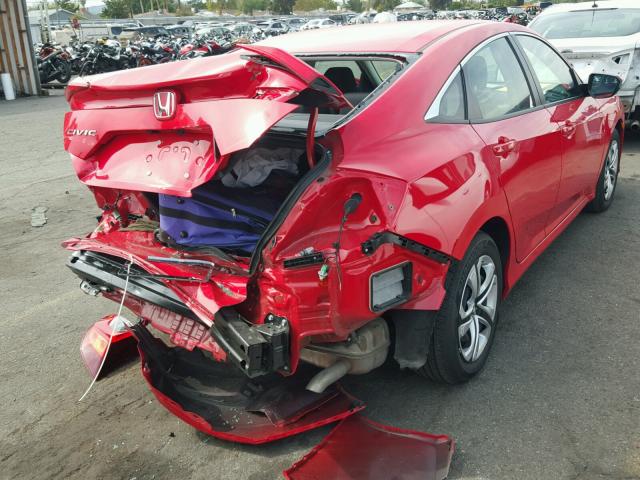 2HGFC2F56GH569376 - 2016 HONDA CIVIC LX RED photo 4