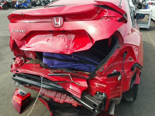 2HGFC2F56GH569376 - 2016 HONDA CIVIC LX RED photo 9