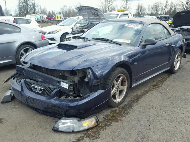 1FAFP45X33F442832 - 2003 FORD MUSTANG GT BLUE photo 2