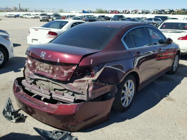 1HGCP2F3XBA069508 - 2011 HONDA ACCORD LX RED photo 4