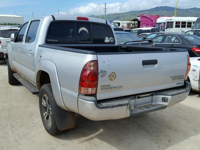 5TEJU62N47Z353551 - 2007 TOYOTA TACOMA DOU SILVER photo 3