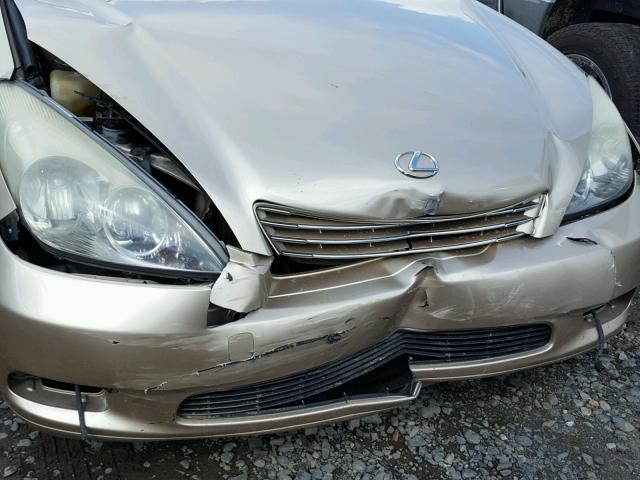 JTHBA30G045020471 - 2004 LEXUS ES 330 GOLD photo 9