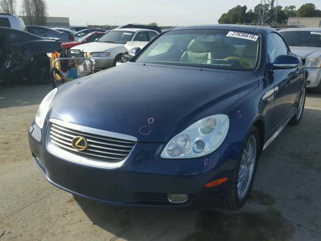 JTHFN48Y630039370 - 2003 LEXUS SC 430 BLUE photo 2