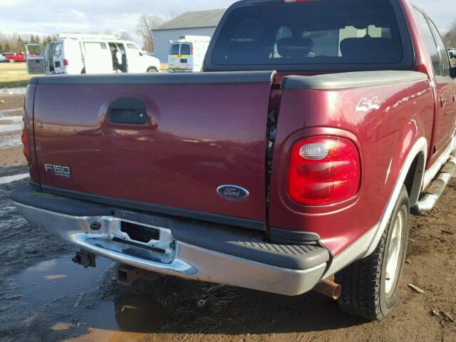 1FTRW08L53KC23969 - 2003 FORD F150 SUPER MAROON photo 9