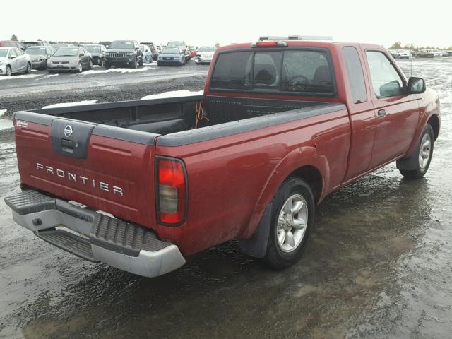 1N6DD26T24C470261 - 2004 NISSAN FRONTIER K RED photo 4