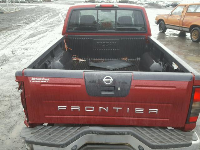 1N6DD26T24C470261 - 2004 NISSAN FRONTIER K RED photo 6