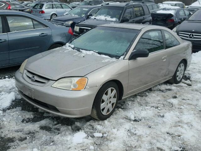 1HGEM22582L051294 - 2002 HONDA CIVIC LX TAN photo 2