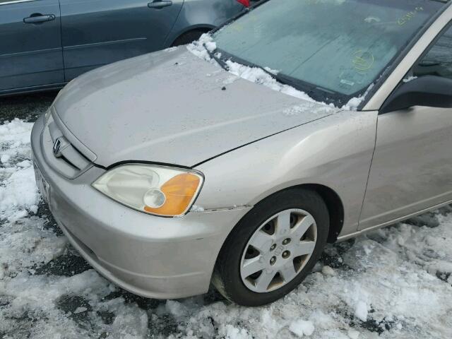 1HGEM22582L051294 - 2002 HONDA CIVIC LX TAN photo 9