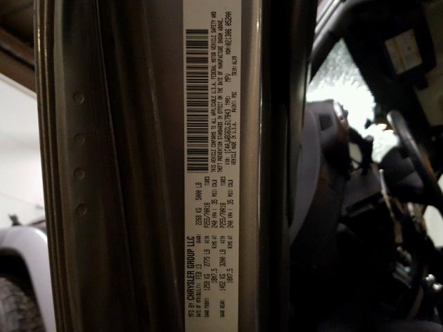 1C4AJWBG6DL617843 - 2013 JEEP WRANGLER S SILVER photo 10