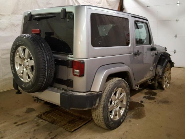 1C4AJWBG6DL617843 - 2013 JEEP WRANGLER S SILVER photo 4
