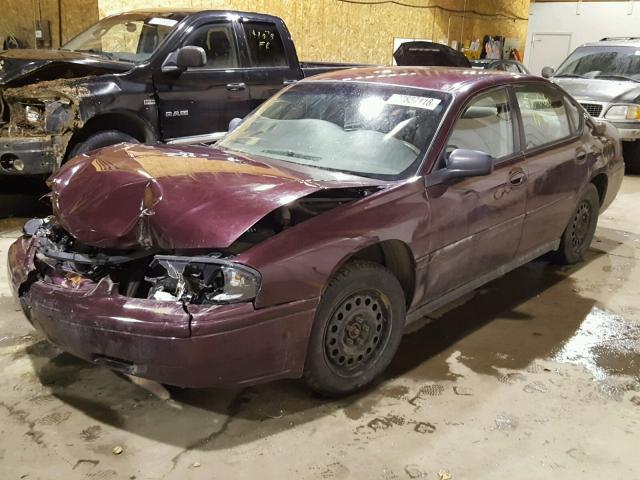 2G1WF52E349388022 - 2004 CHEVROLET IMPALA PURPLE photo 2