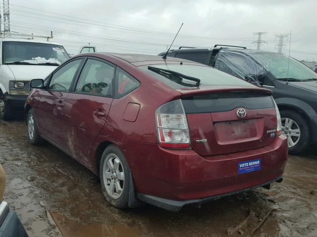 JTDKB20U553086218 - 2005 TOYOTA PRIUS BURGUNDY photo 3