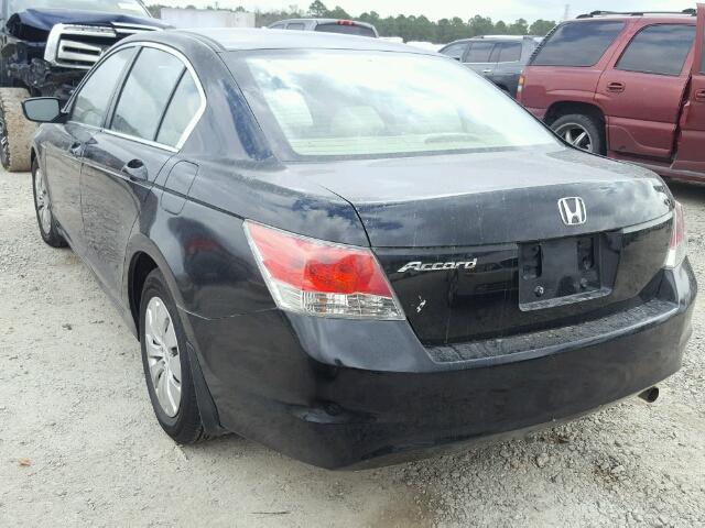 1HGCP2F30AA008523 - 2010 HONDA ACCORD LX BLACK photo 3