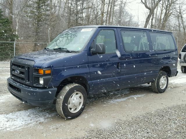 1FBNE31L39DA30413 - 2009 FORD ECONOLINE BLUE photo 2