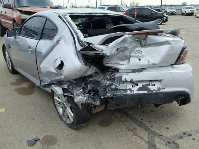 KMHHM66D58U269681 - 2008 HYUNDAI TIBURON GS SILVER photo 3