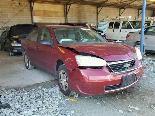 1G1ZS58F07F228894 - 2007 CHEVROLET MALIBU LS ბურგუნდია ფოტო 1