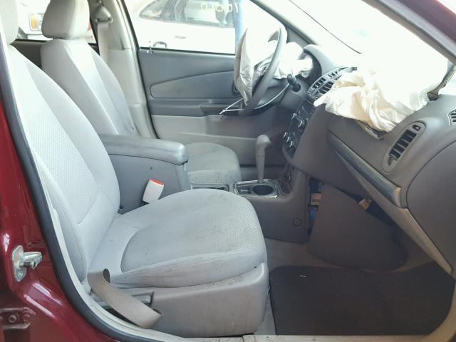 1G1ZS58F07F228894 - 2007 CHEVROLET MALIBU LS ბურგუნდია ფოტო 5