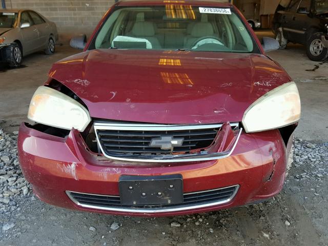 1G1ZS58F07F228894 - 2007 CHEVROLET MALIBU LS ბურგუნდია ფოტო 9