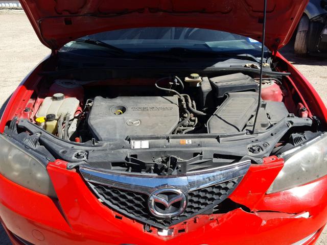 JM1BK12G471752694 - 2007 MAZDA 3 I RED photo 7