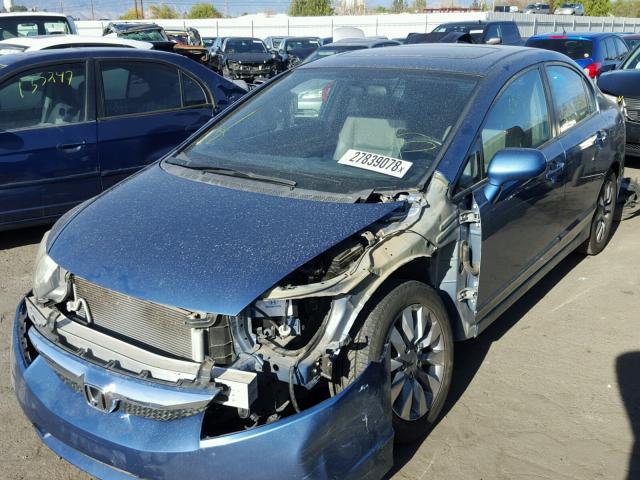 2HGFA1F99AH546992 - 2010 HONDA CIVIC EXL BLUE photo 2