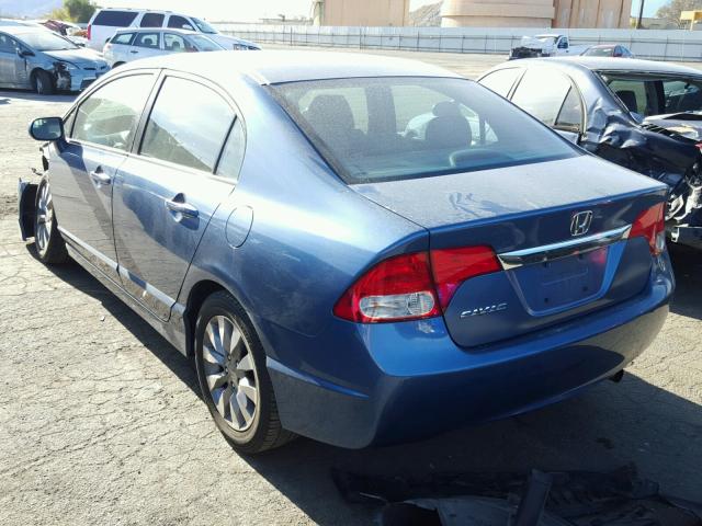 2HGFA1F99AH546992 - 2010 HONDA CIVIC EXL BLUE photo 3