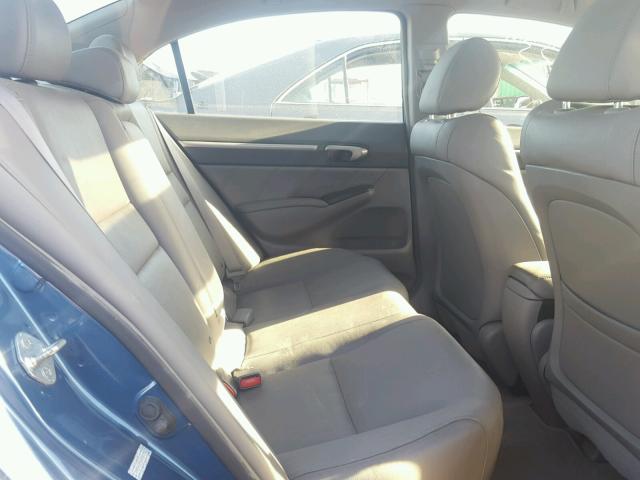 2HGFA1F99AH546992 - 2010 HONDA CIVIC EXL BLUE photo 6