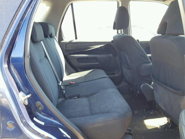 SHSRD68515U308665 - 2005 HONDA CR-V LX BLUE photo 6