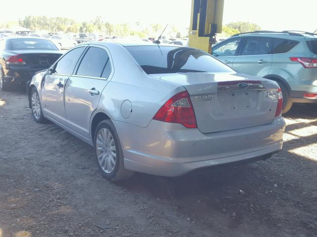 3FADP0L35BR312391 - 2011 FORD FUSION HYB SILVER photo 3