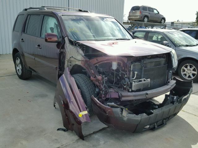 5FNYF4H65BB033582 - 2011 HONDA PILOT EXL BURGUNDY photo 1