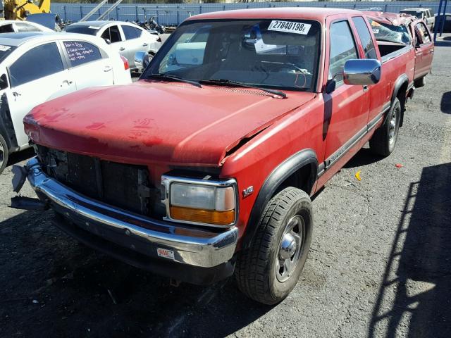 1B7GG23Y3RS626215 - 1994 DODGE DAKOTA RED photo 2