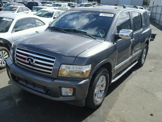 5N3AA08C65N805269 - 2005 INFINITI QX56 GRAY photo 2