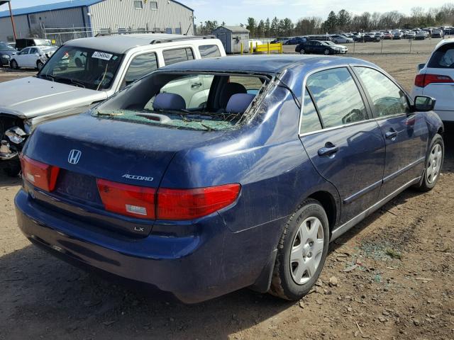 1HGCM56465L003579 - 2005 HONDA ACCORD LX BLUE photo 4