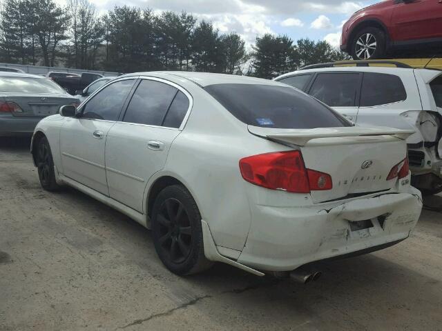 JNKCV51F76M616597 - 2006 INFINITI G35 WHITE photo 3