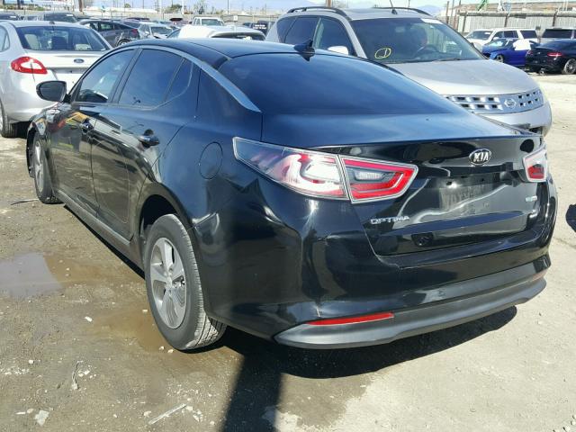 KNAGM4AD3F5086604 - 2015 KIA OPTIMA HYB BLACK photo 3